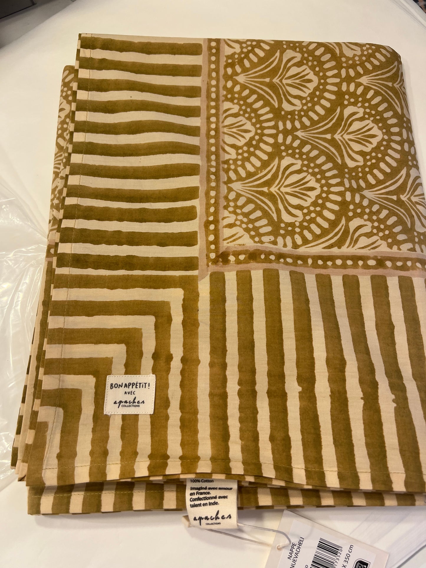 NAPPE APACHES  LYS TOBACCO 170X 350 CM