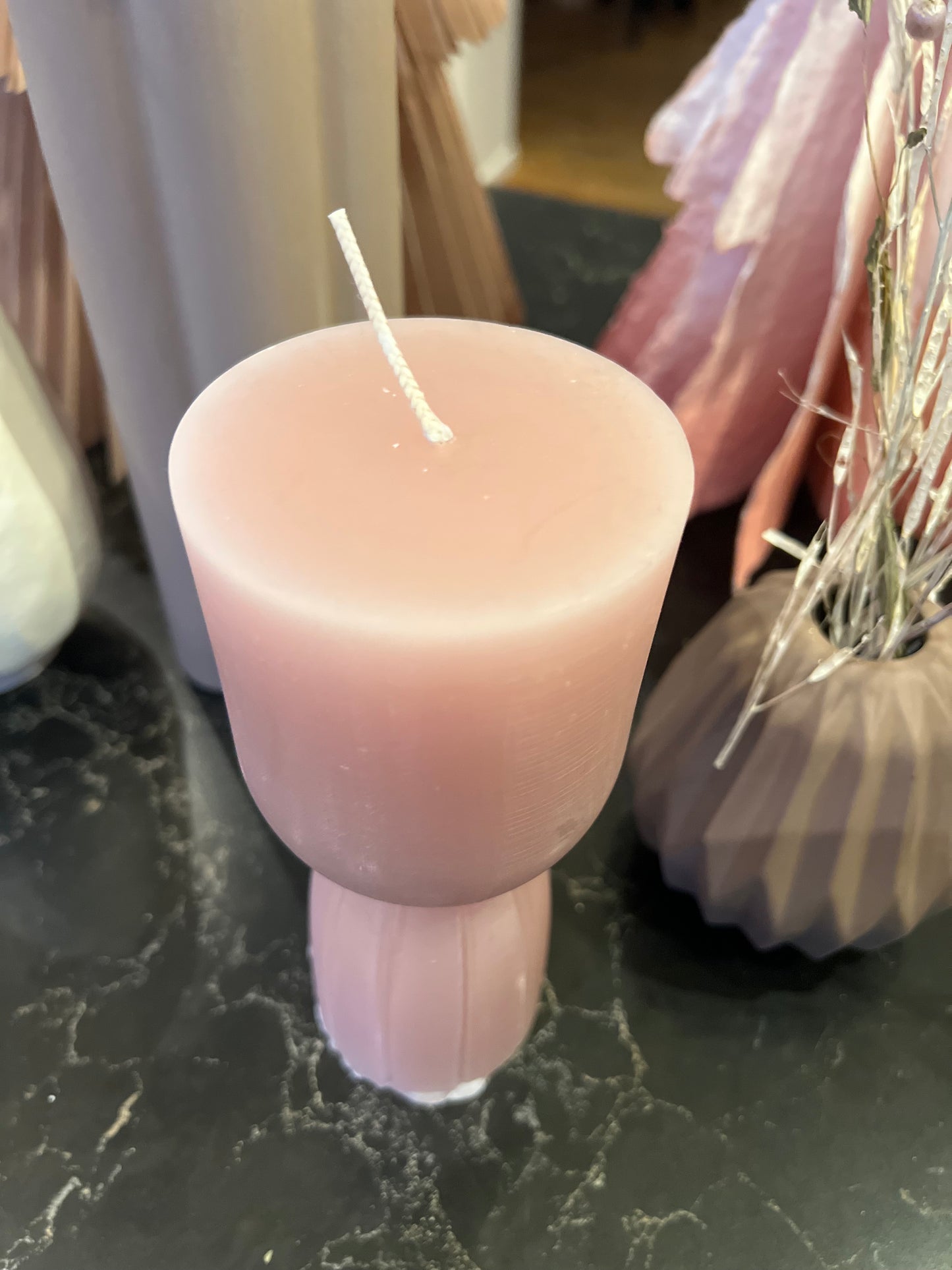 BOUGIE DECORATIVE ROSE