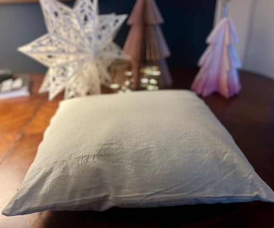 COUSSIN ECRU BRODÉ 50X50 CM