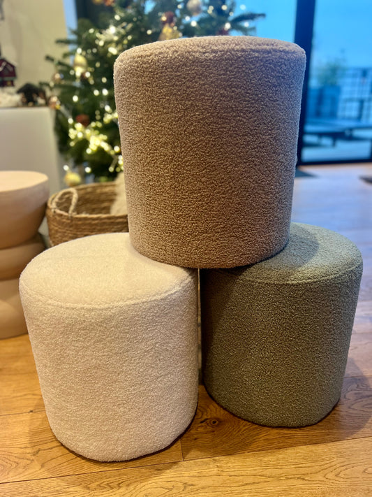 POUF EN BOUCLETTE VERT
