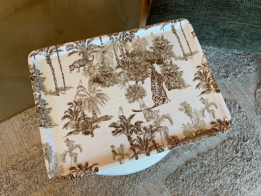 Plateau mocoa camel  40x 30 cm FER