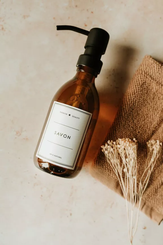 Flacon à pompe "savon" Ambre
