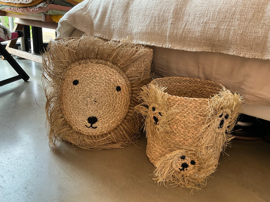 Duo paniers lions franges