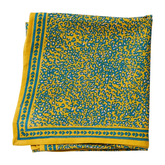 FOULARD IMPRIME "Léopard" savane Mais