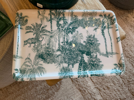 Plateau mocoa émeraude   30x 20 cm FER