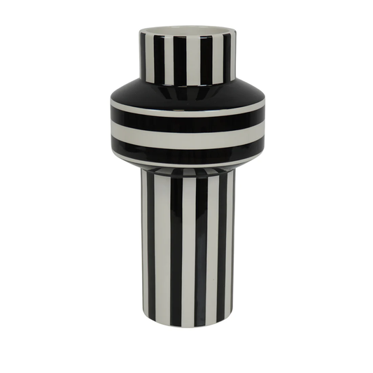 VASE STYLE MEMPHIS NOIR ET BLANC