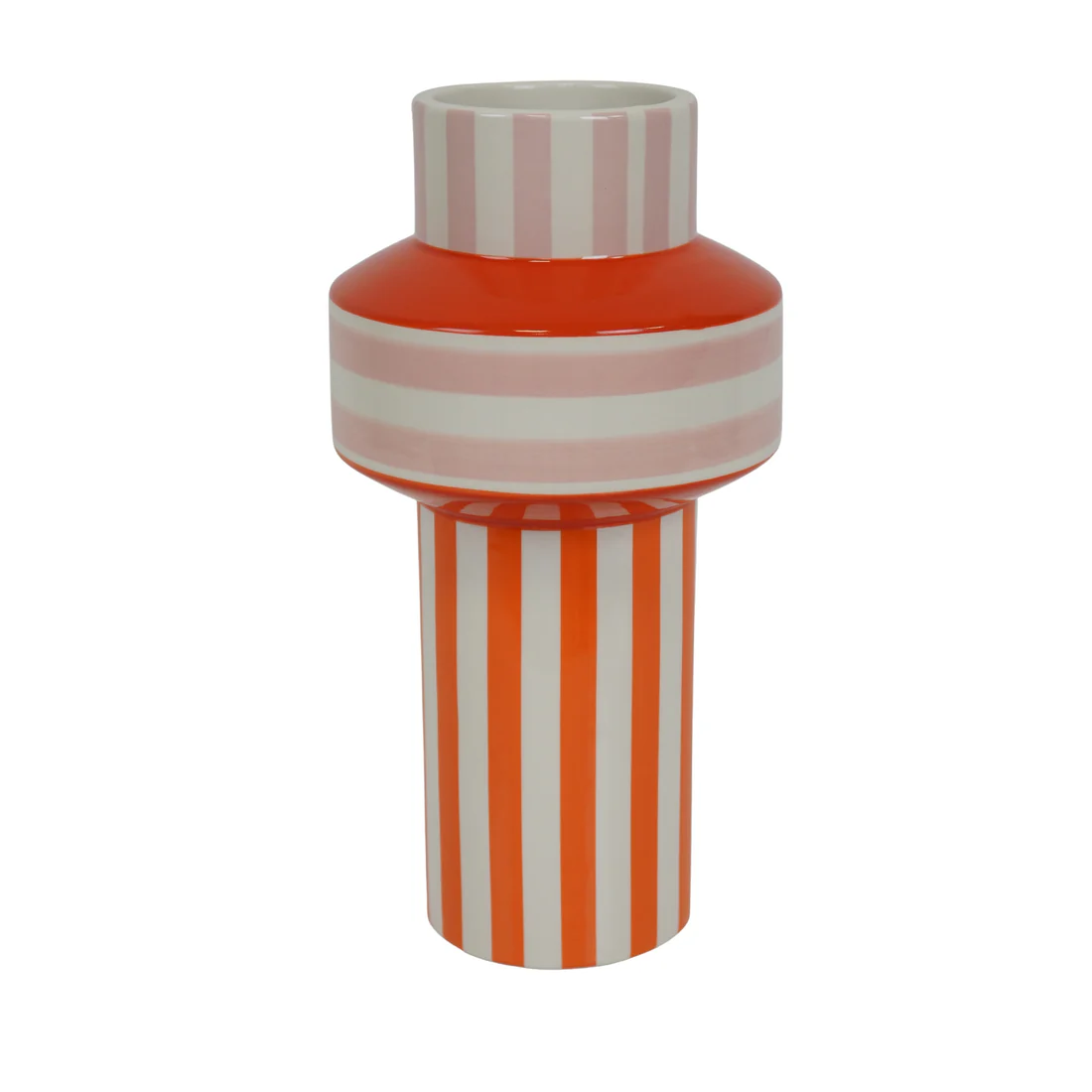 VASE STYLE MEMPHIS ORANGE ET ROSE